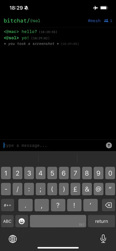 bitchat mesh screenshot 2