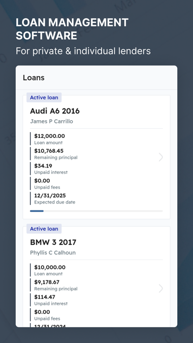 Money lender - Loan management Screenshot