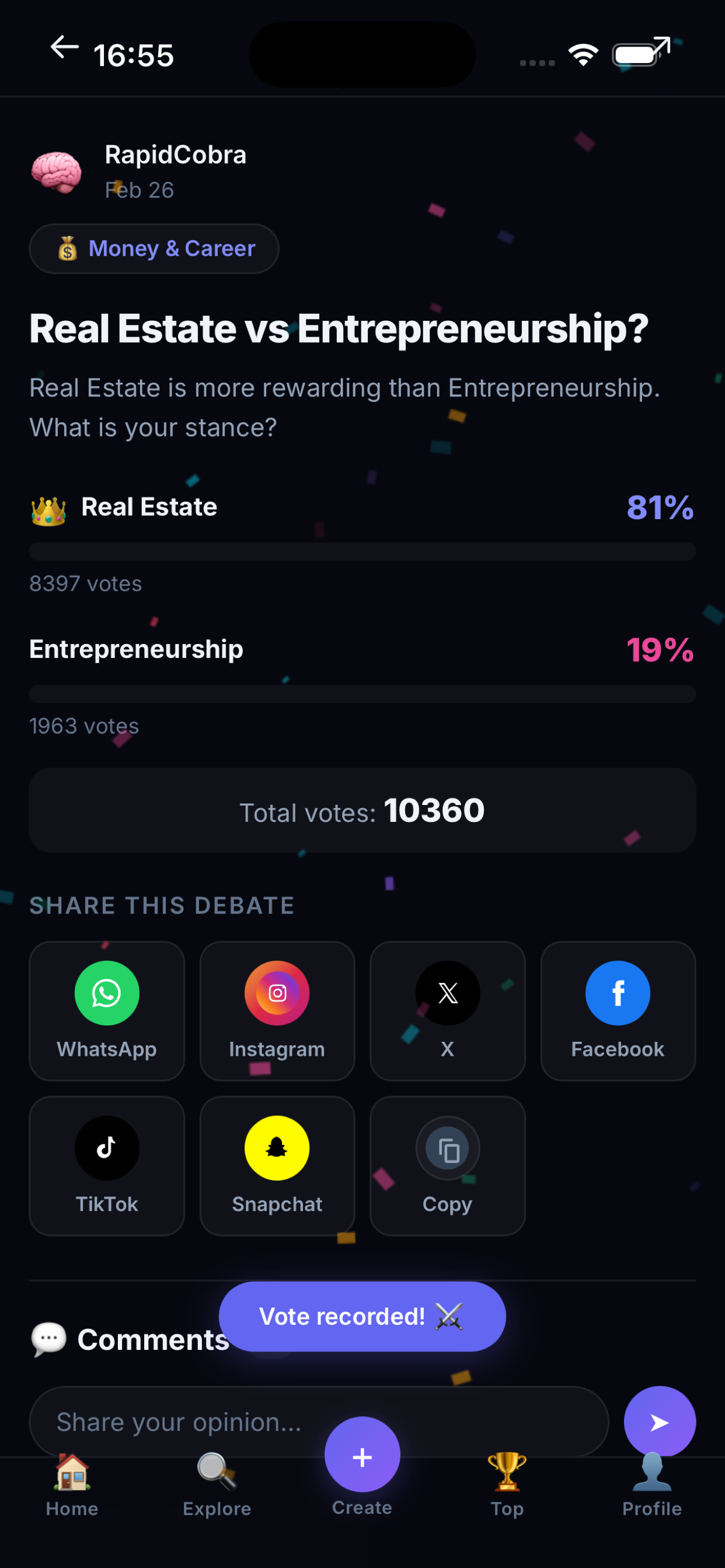 VoteWar - Decide the Winner
