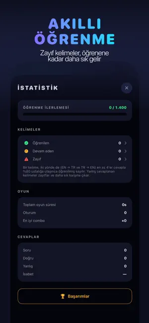 TempoWord: İngilizce Kelime screenshot 4