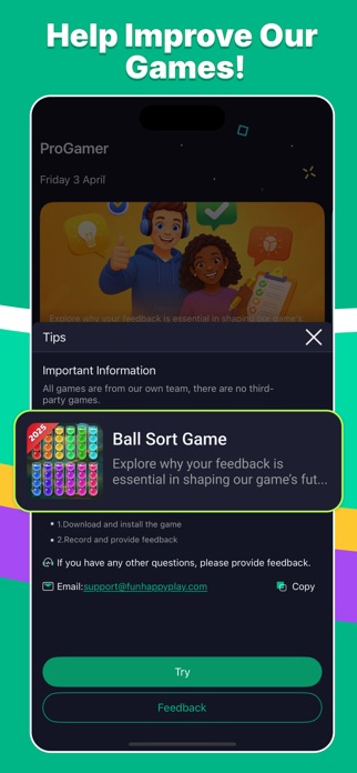 ProGamer - Play & Feedback Screenshot 2 of 4