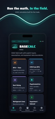 BaseCalc HVAC Calculator screenshot 1