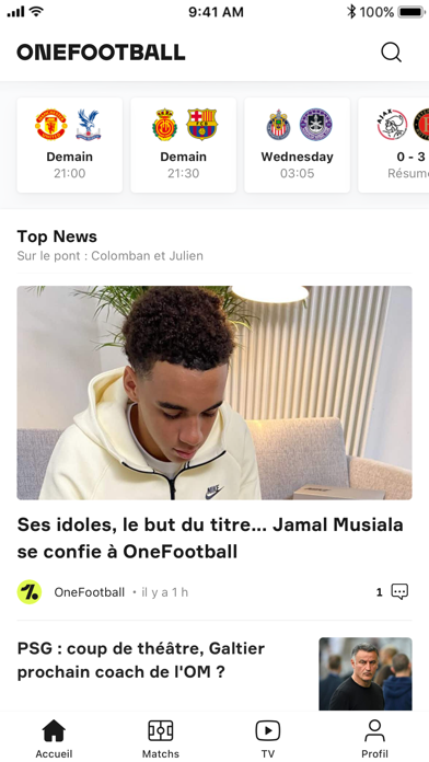 Screenshot #1 pour OneFootball - Actu du Football