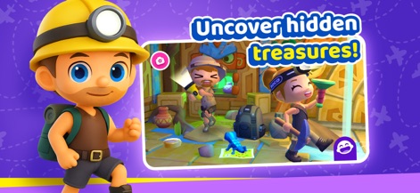 World Travel Stories - Airport - Esta herramienta ofrece la emoción de la exploración, como se ve en los personajes excavando en una ruina antigua y los objetos desenterrados esparcidos.