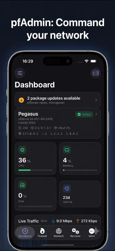 pfAdmin screenshot 1 of 7