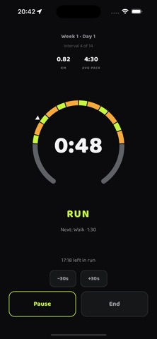 First 5K: Couch to 5K iPhone screenshot