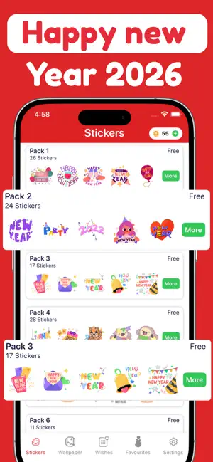New year stickers & wishes screenshot 1