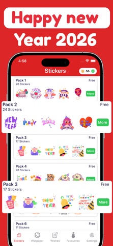 New year stickers & wishes screenshot