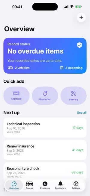 Carrio – Car Manager screenshot 1