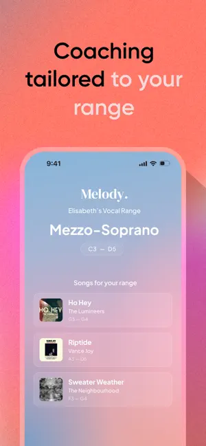 Melody Singing Coach iPhone screenshot 3
