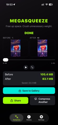 MEGASQUEEZE - Video Compressor Screenshot 4 of 5