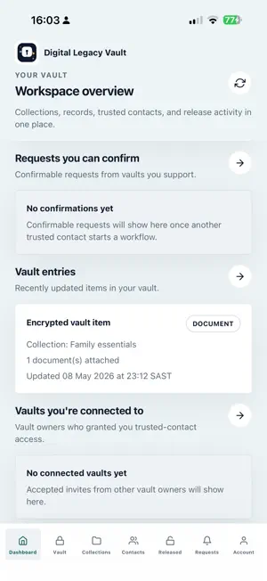 Digital Legacy Vault: Secure screenshot 3