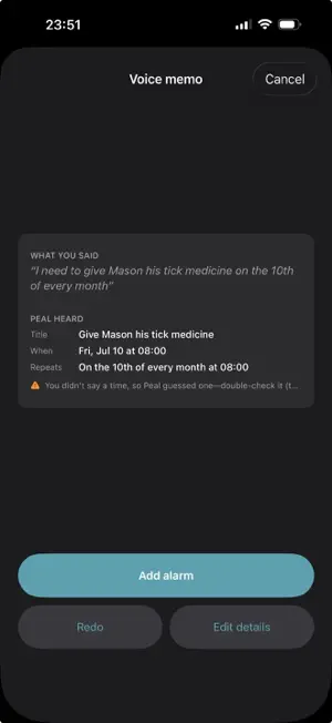 Peal - Reminder Alarms screenshot 3