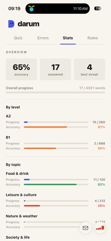 darum: learn German articles iPhone screenshot