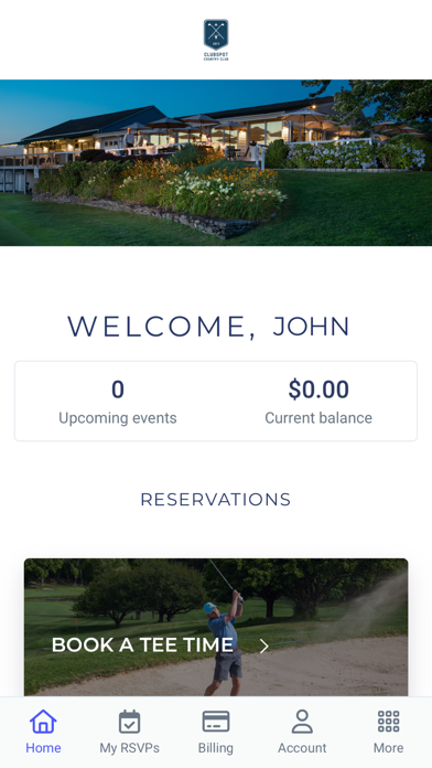 Clubspot Country Club Screenshot