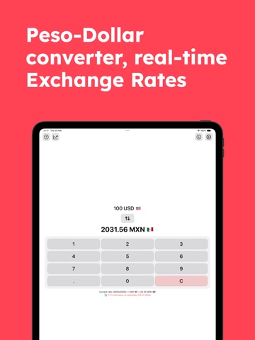 Convert Pesos to Dollars ipad screenshot 2
