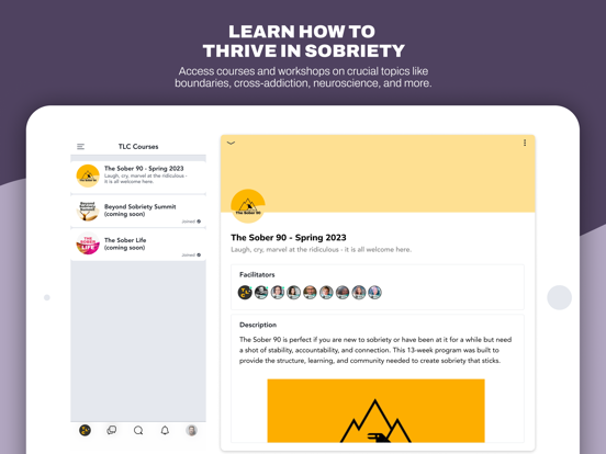 TLC: Sobriety Support iPad screenshot 5 - Social Networking app