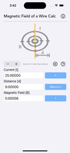 Magnetic Field of a Wire Calc screenshot #3 for iPhone