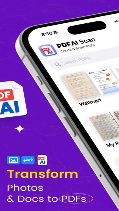 PDFAI Scan - Document Scanner iPhone screenshot 1 - Productivity app