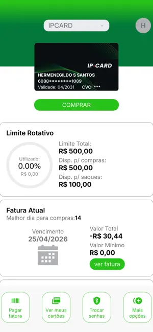 Cartão IP Card screenshot 1