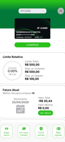 Cartão IP Card screenshot