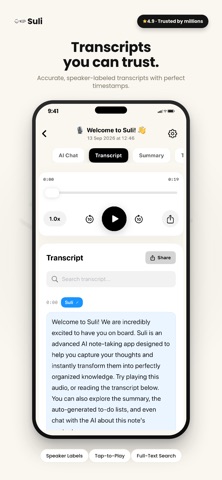 Suli: AI Note Taker & Recorder Screenshot 2 of 10