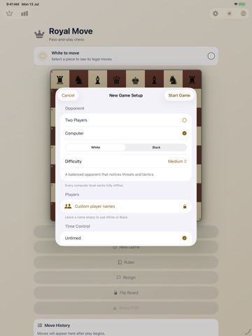 Royal Move iPad screenshot