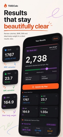 TDEE Calculator - TDEECalc iPhone screenshot