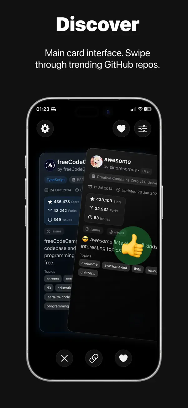 #1. GitHubba - Discover Repos (iOS) di: Cihat Salik