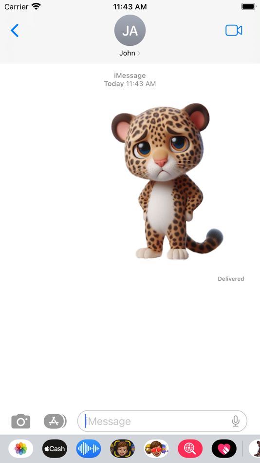 #4. Sad Leopard Stickers (iOS) Podle: Paul Scott