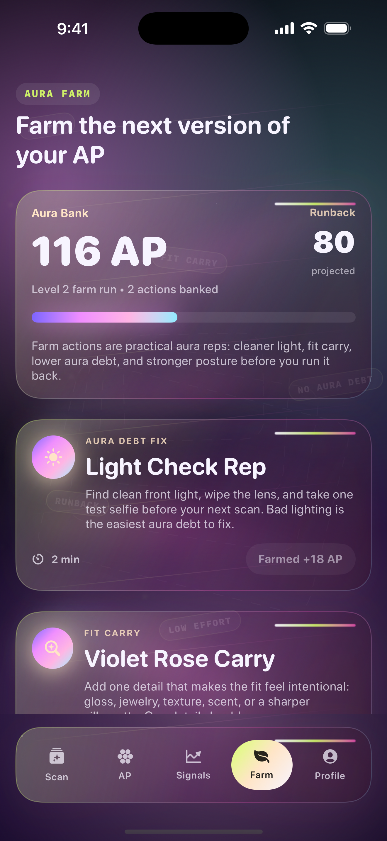 Aura Maxxing Portrait Scan
