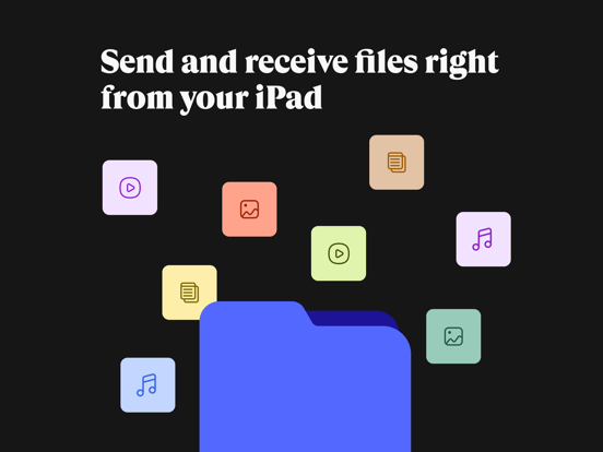 WeTransfer: Bestanden delen iPad app afbeelding 1