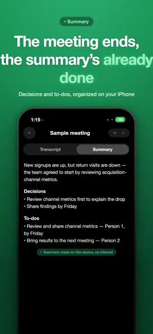 Voicenote - Meeting Transcript screenshot 2