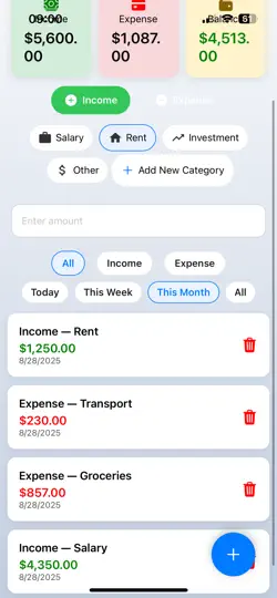SmartBudget Pro iPhone Ekran Görüntüsü 2