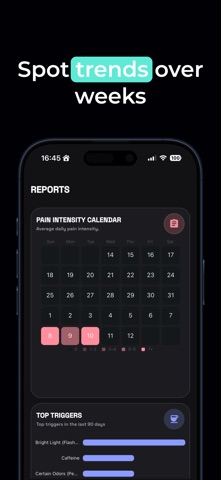 Re1if - Migraine Tracker iPhone screenshot