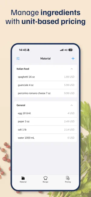 Recipe Cost & Price screenshot 3