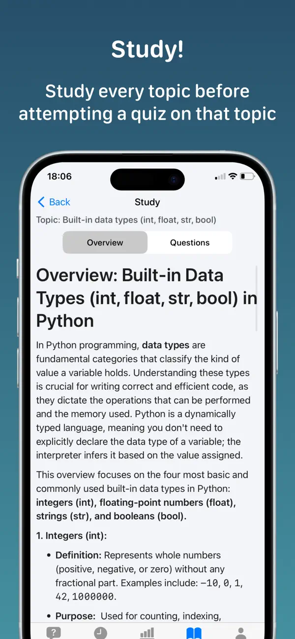 #6. Python Programming -Quiz (iOS) Bởi: Forwa Elade Wunde