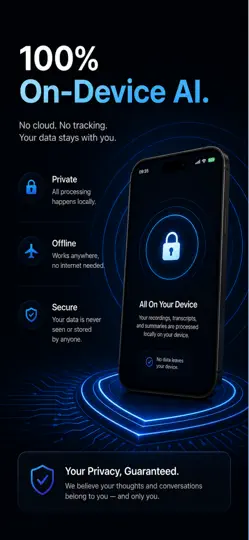 Captura de pantalla de AI Local Recorder en iPhone 5