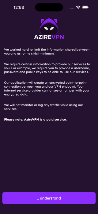AzireVPN Screenshot 1 of 4