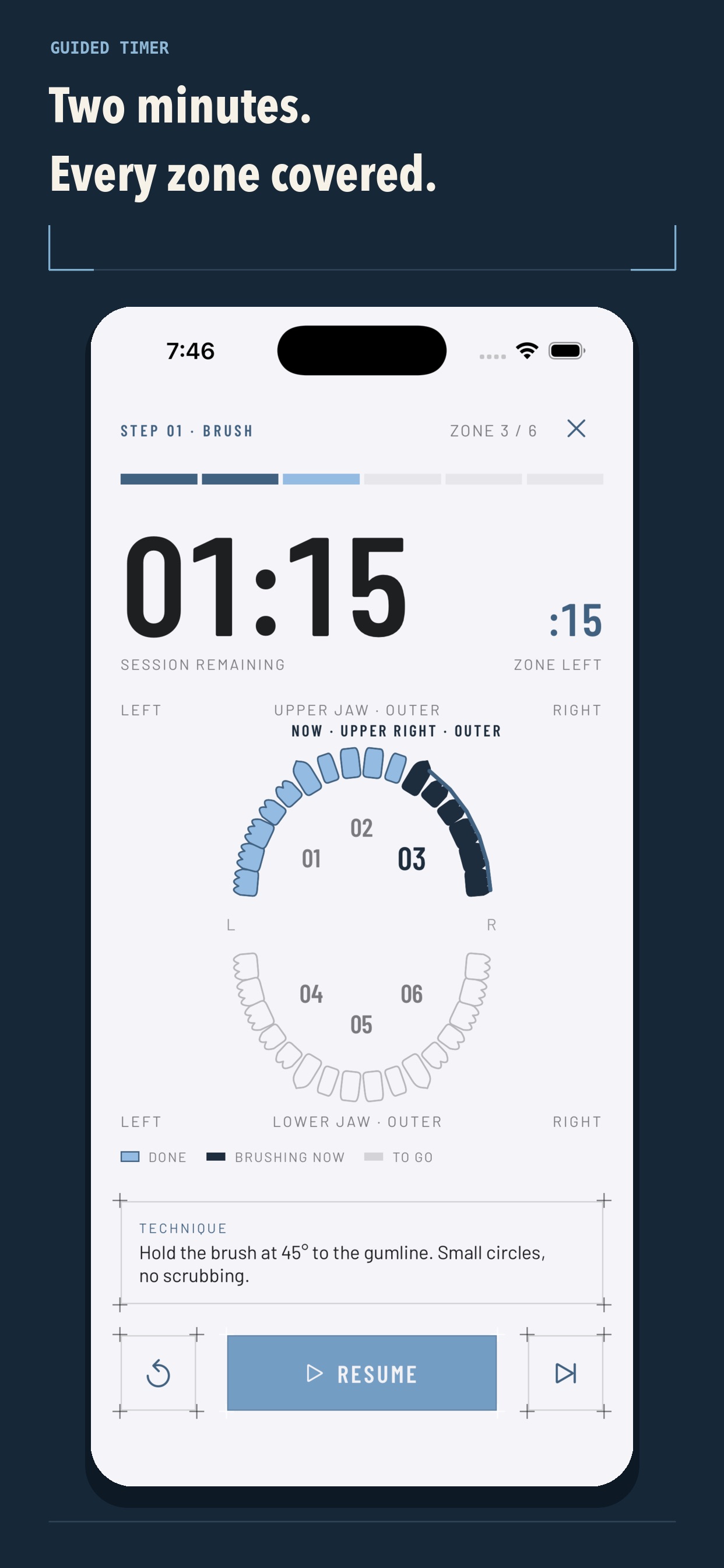 Screenshot 1 of Brushly: Toothbrush Timer