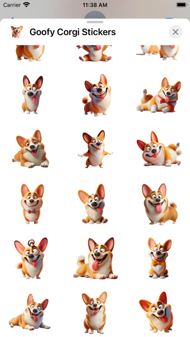 Screenshot 2 of Goofy Corgi Stickers App