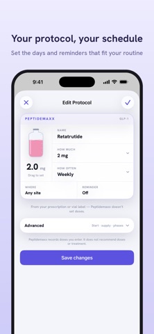 Peptidemaxx - Peptide Tracker Screenshot 2 of 7