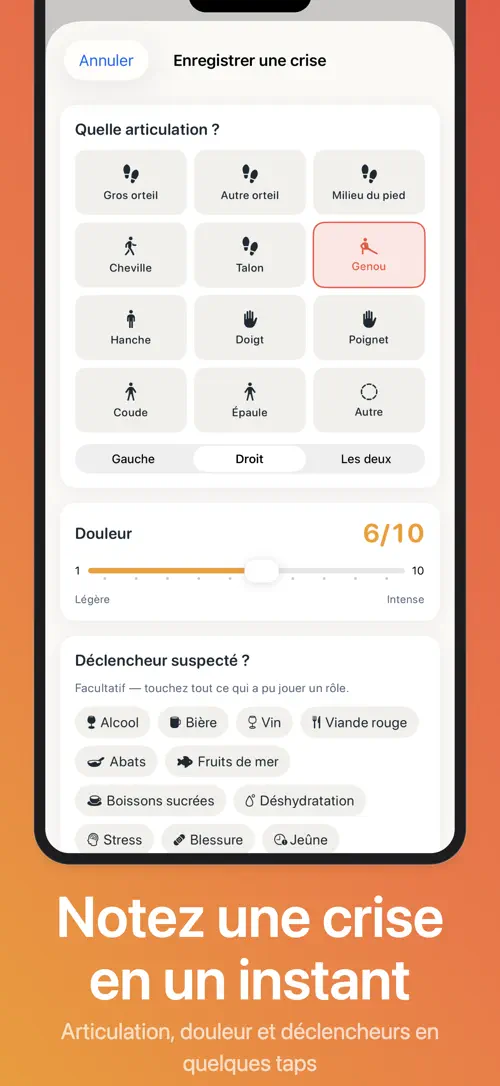 Goutly sur iPhone : capture d’écran 6 sur 7