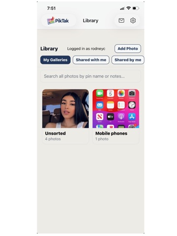 PikTak App iPad screenshot