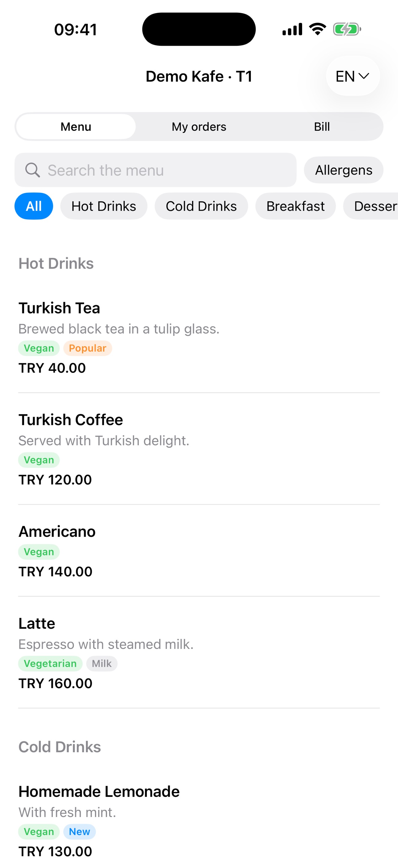 Screenshot 1 of AgotaSoft QR Menü