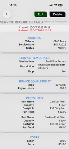 VehicleTrax screenshot