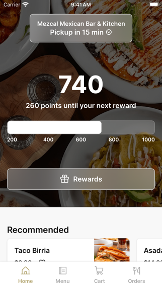 Mezcal Mexican Bar & Kitchen iPhone screenshot 1 - Food & Drink app