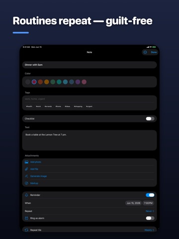 Penna: ADHD Visual Schedule iPad screenshot
