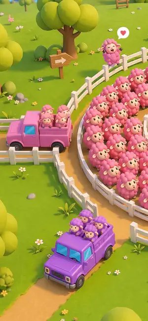 Sheep Saga - Farm Traffic 3D screenshot 1
