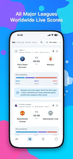 Nutmegly: AI Football Scores screenshot 1